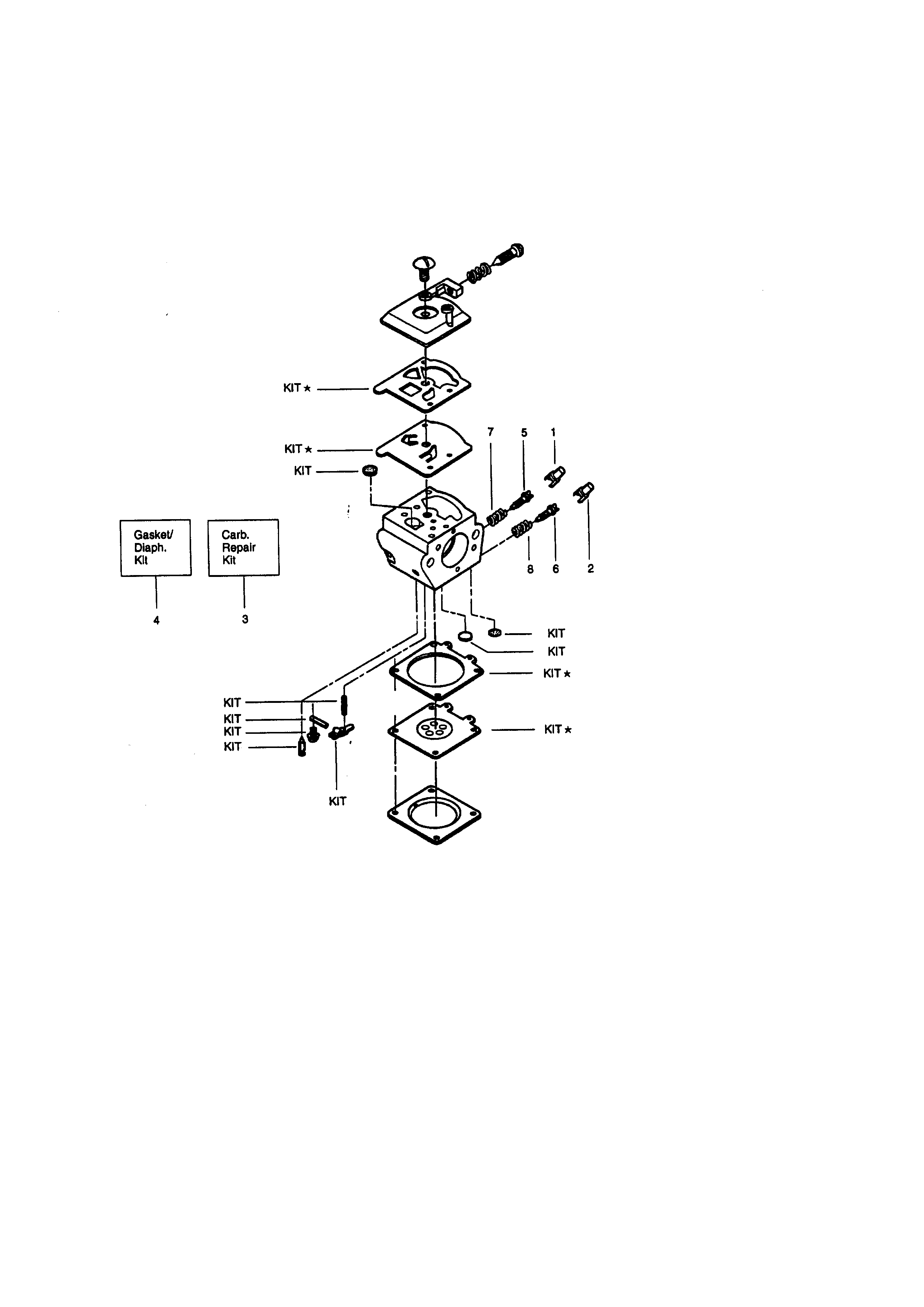 Carburetor assembly kit