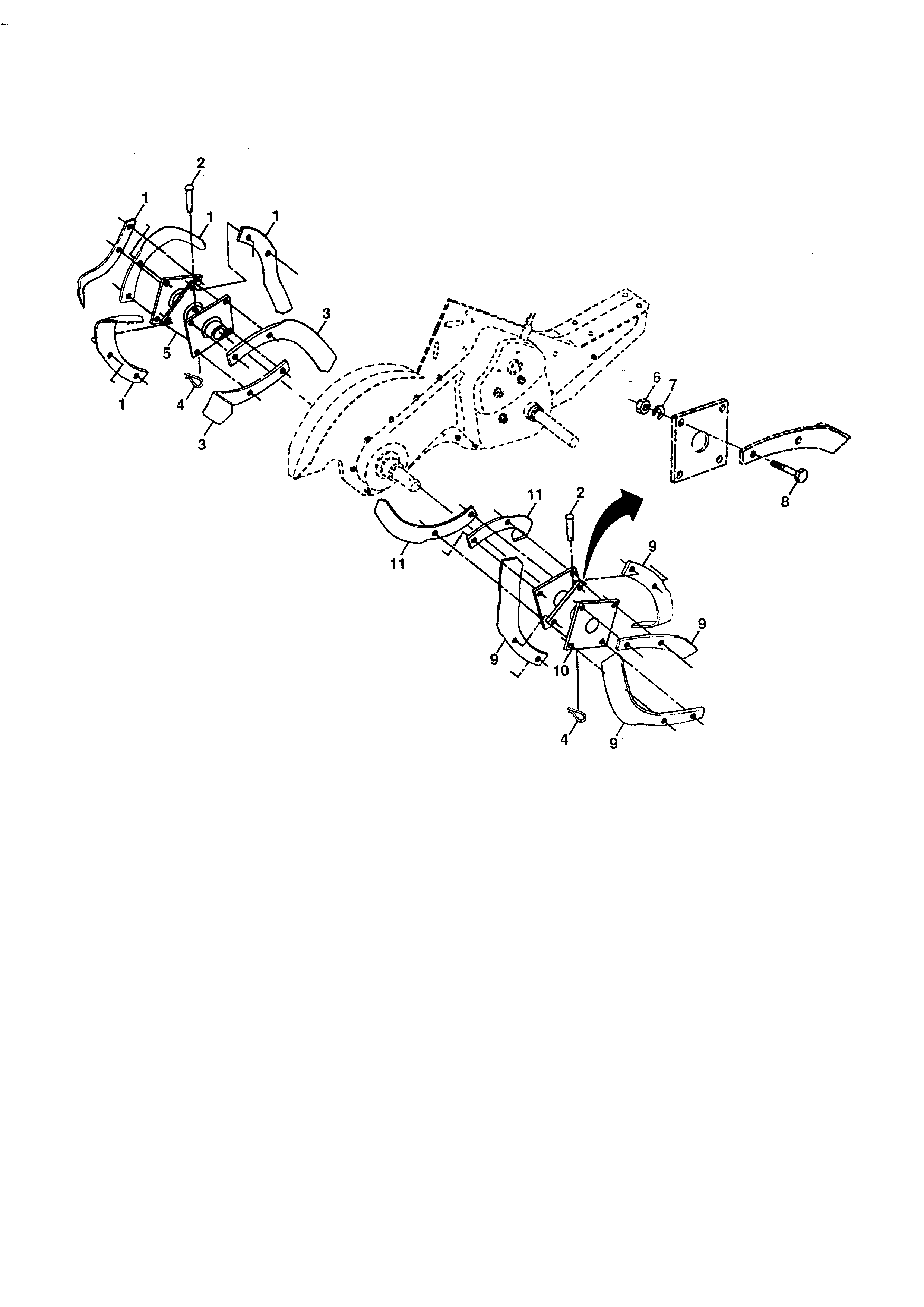 Tine assembly
