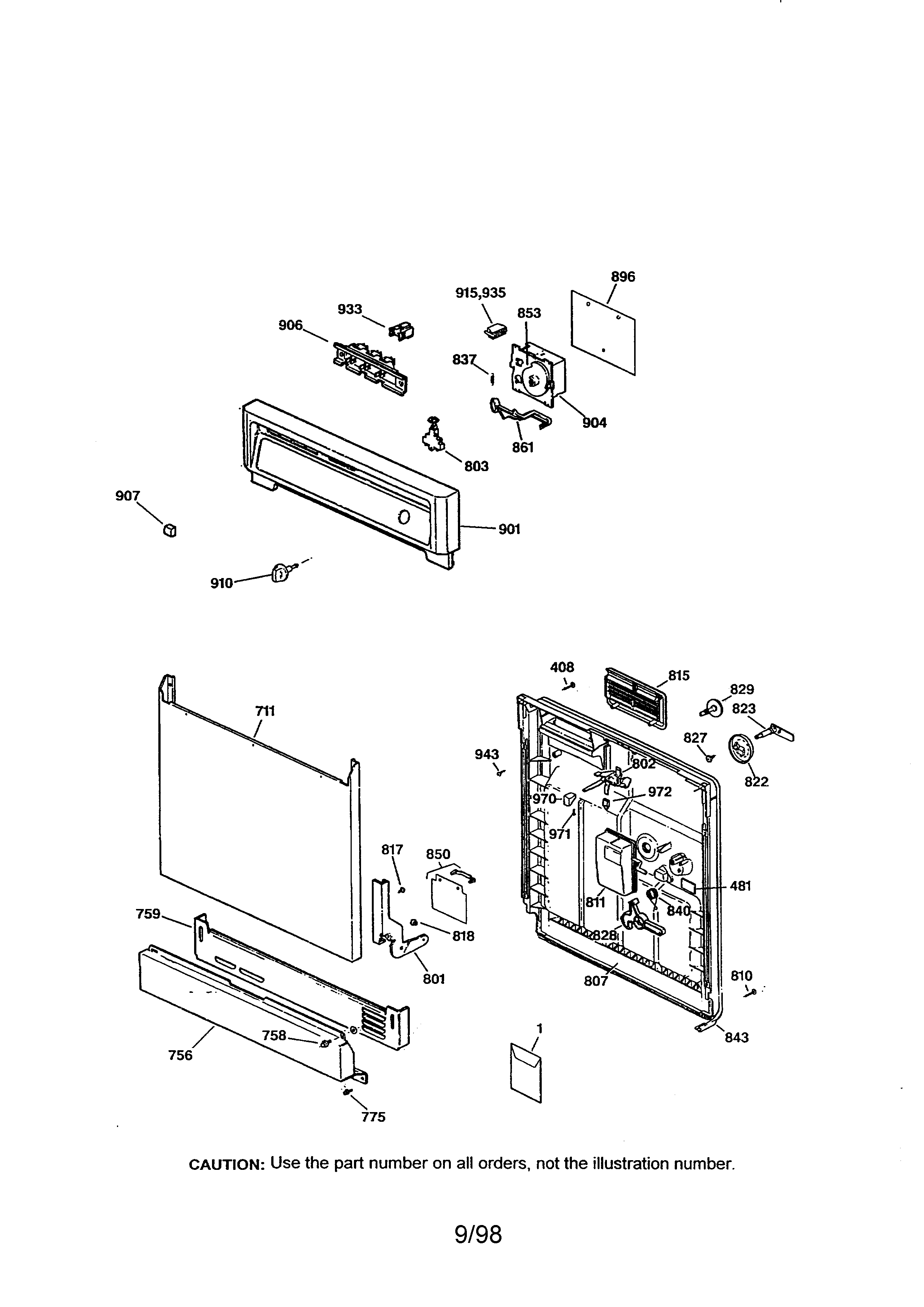 Escutcheon and door assembly