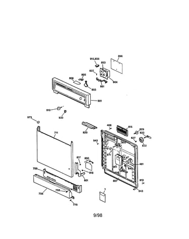 Escutcheon and door assembly