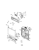 Escutcheon and door assembly