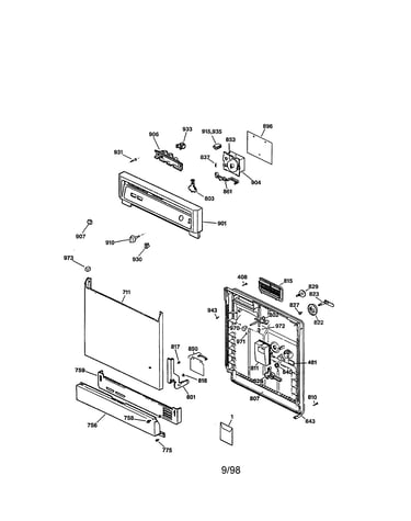 Escutcheon and door assembly