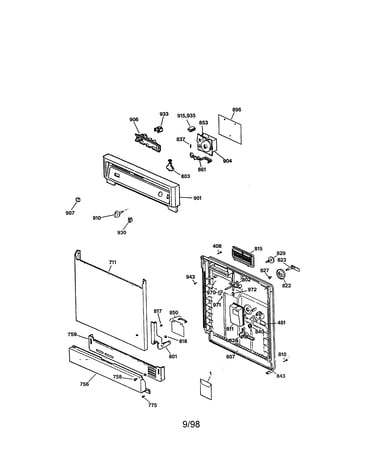 Escutcheon and door assembly