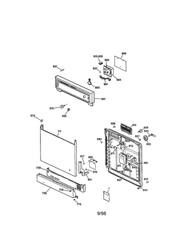 Escutcheon and door assembly