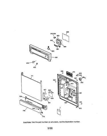 Escutcheon and door assembly