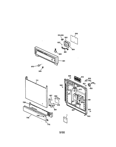 Escutcheon and door assembly