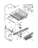 Upper dishrack and water feed