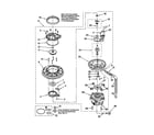 Whirlpool DU929PFGB0 pump and motor diagram