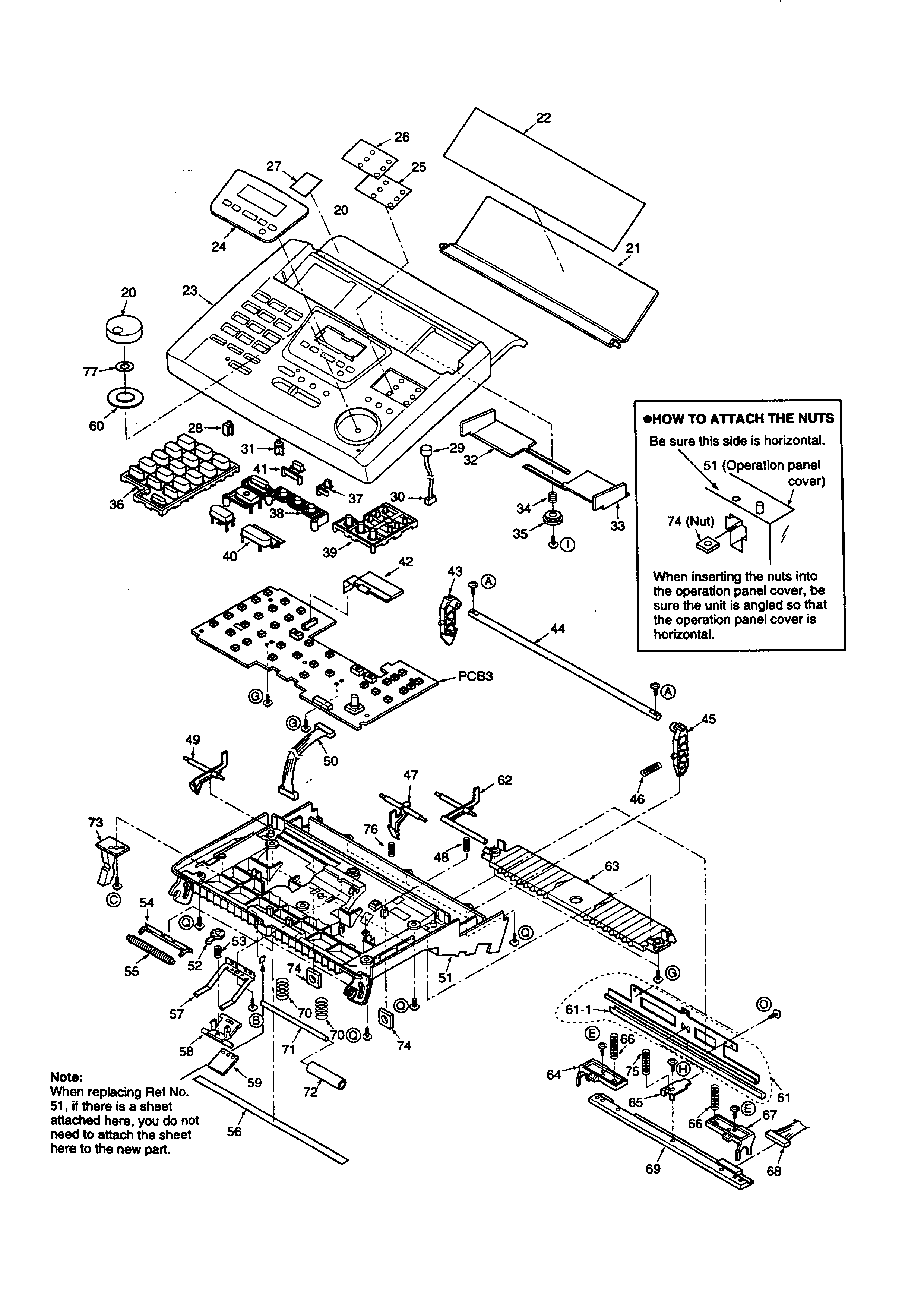 Operation panel section