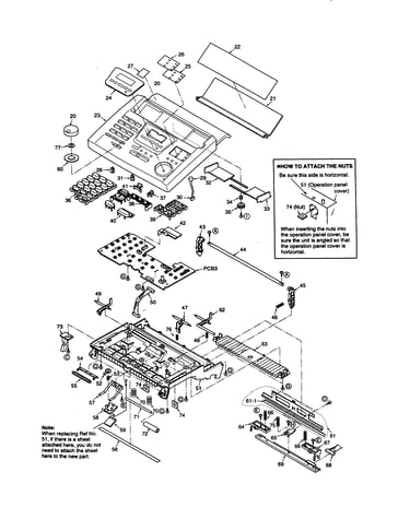 Operation panel section