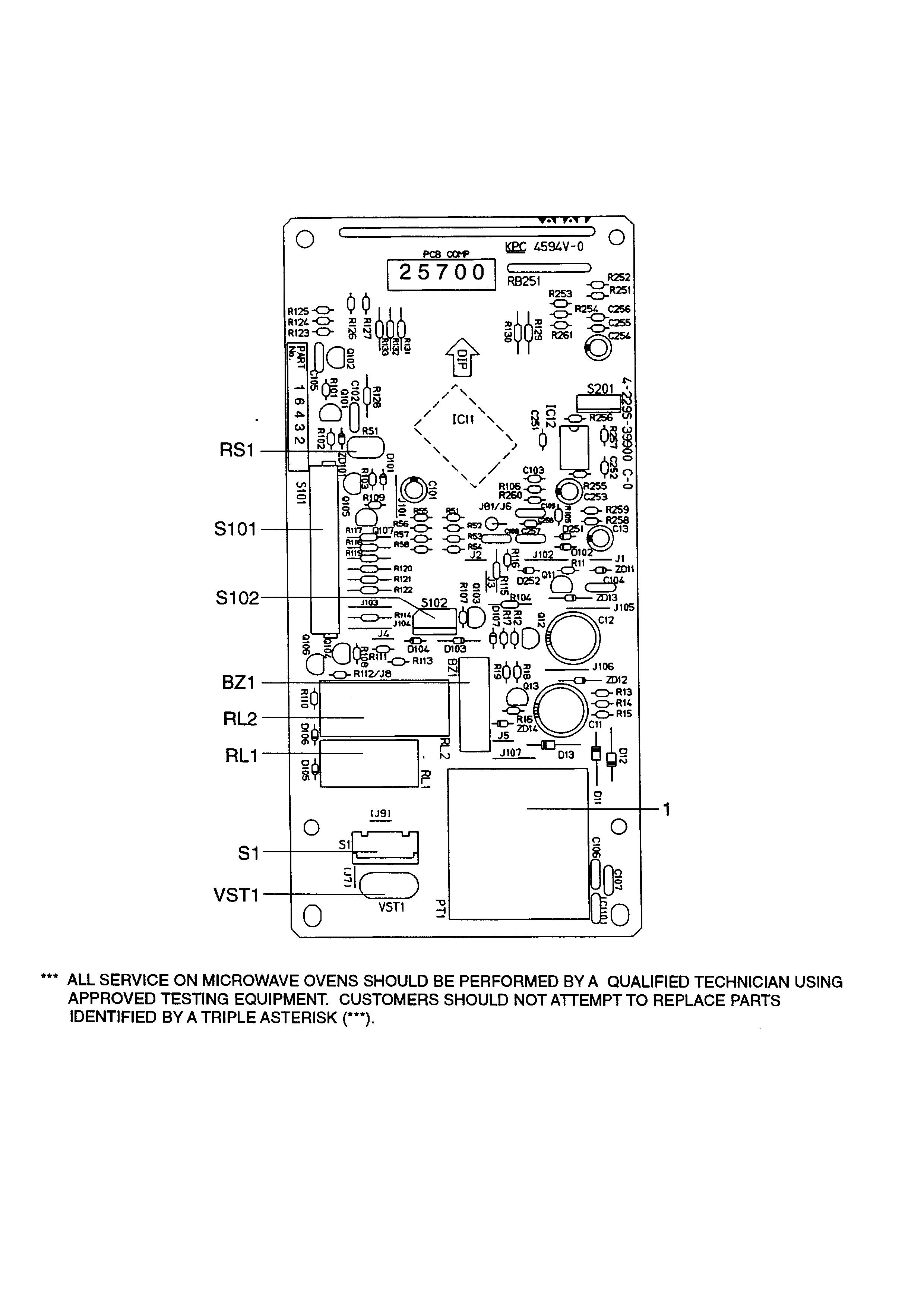 POWER AND CONTROL CIRCUIT BOARD