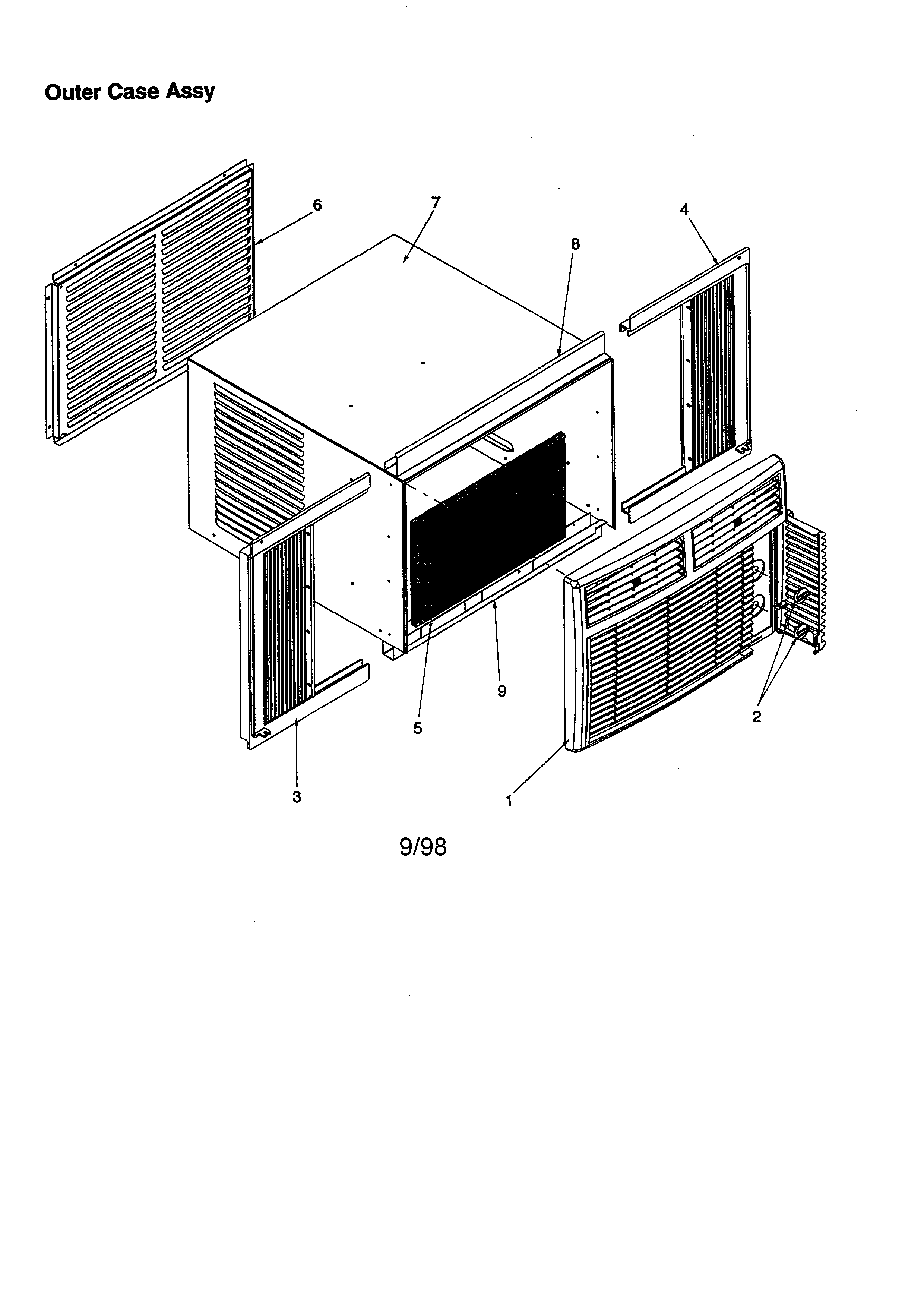 Outer case assembly