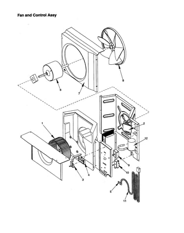 Fan and control assembly