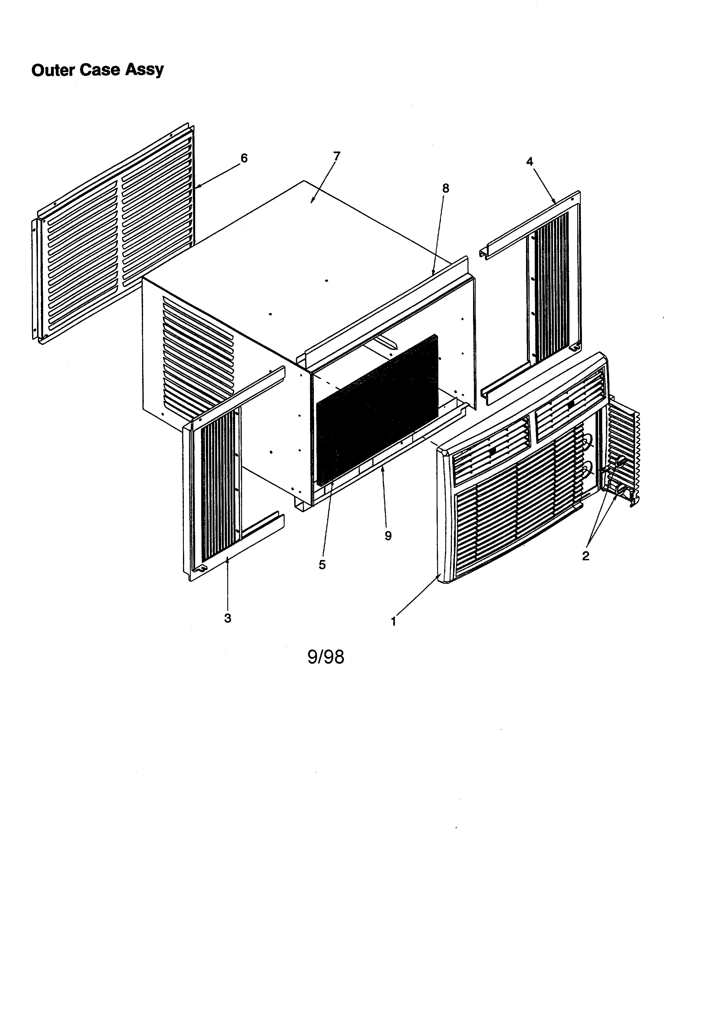 Outer case assembly