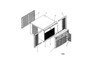 Amana RC07090A1D/PRC07090A1DB outer case assembly diagram