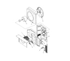 Amana RC07090A1D/PRC07090A1DB fan and control assembly diagram