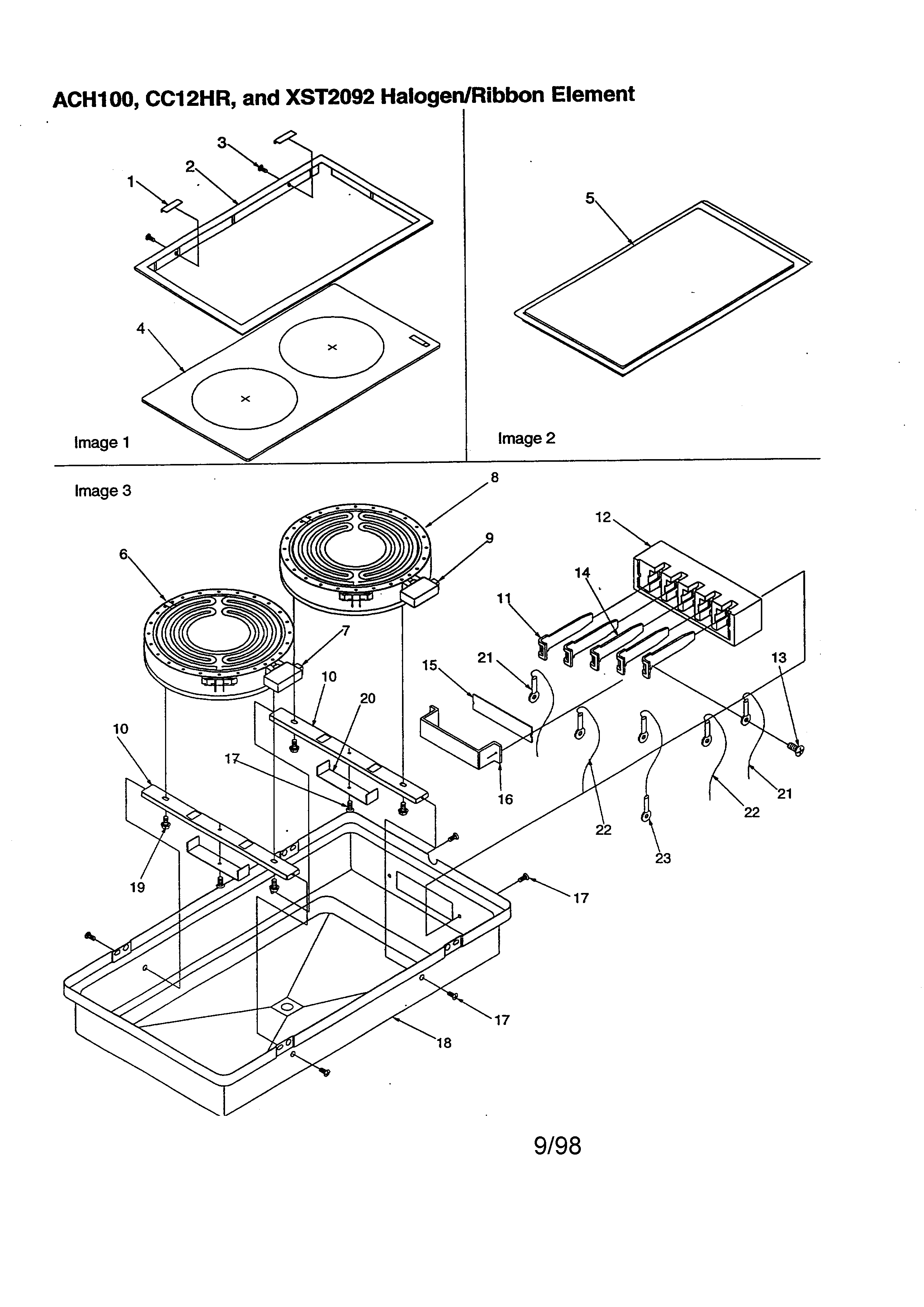 Halogen/ribbon element