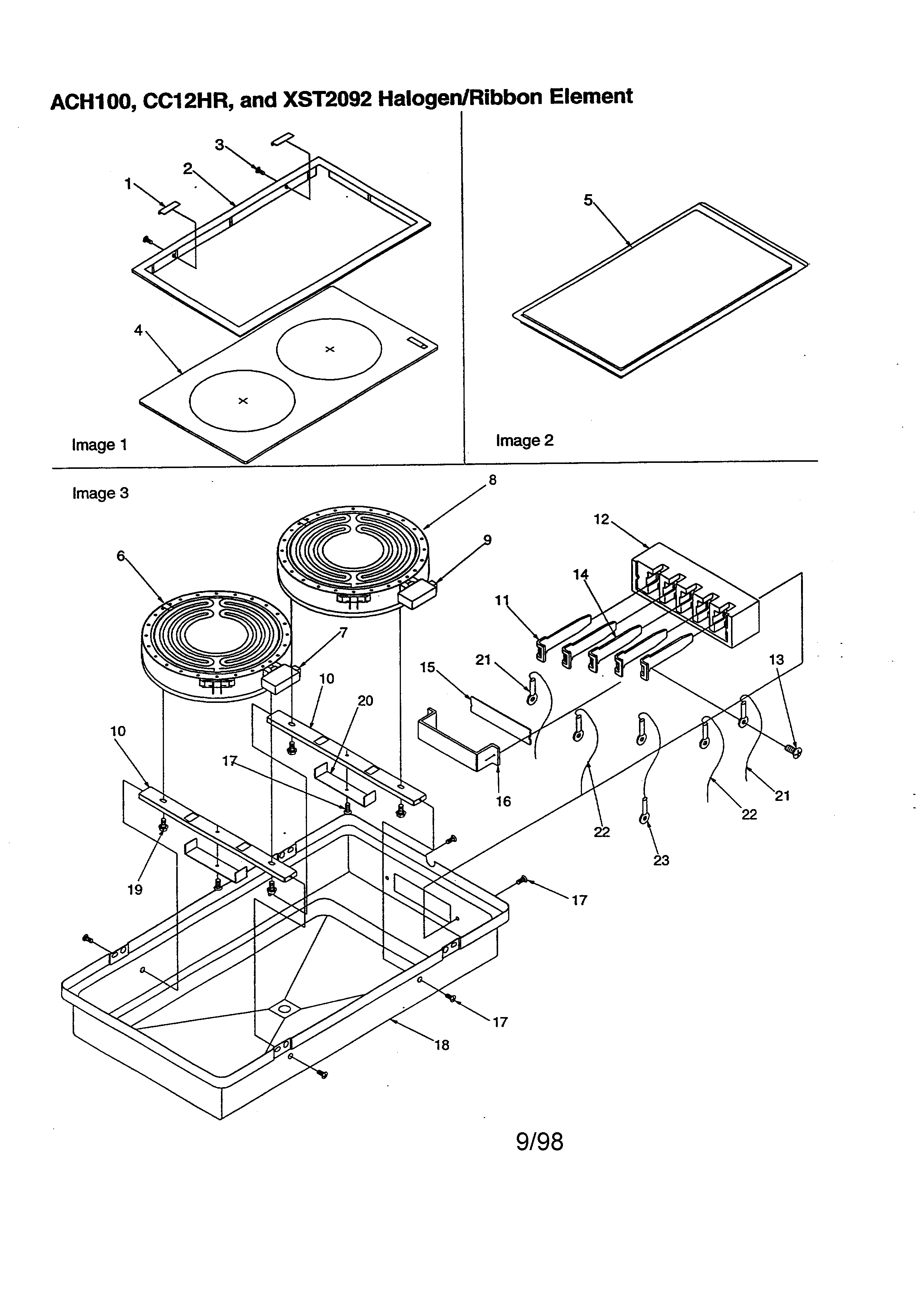 Halogen/ribbon element