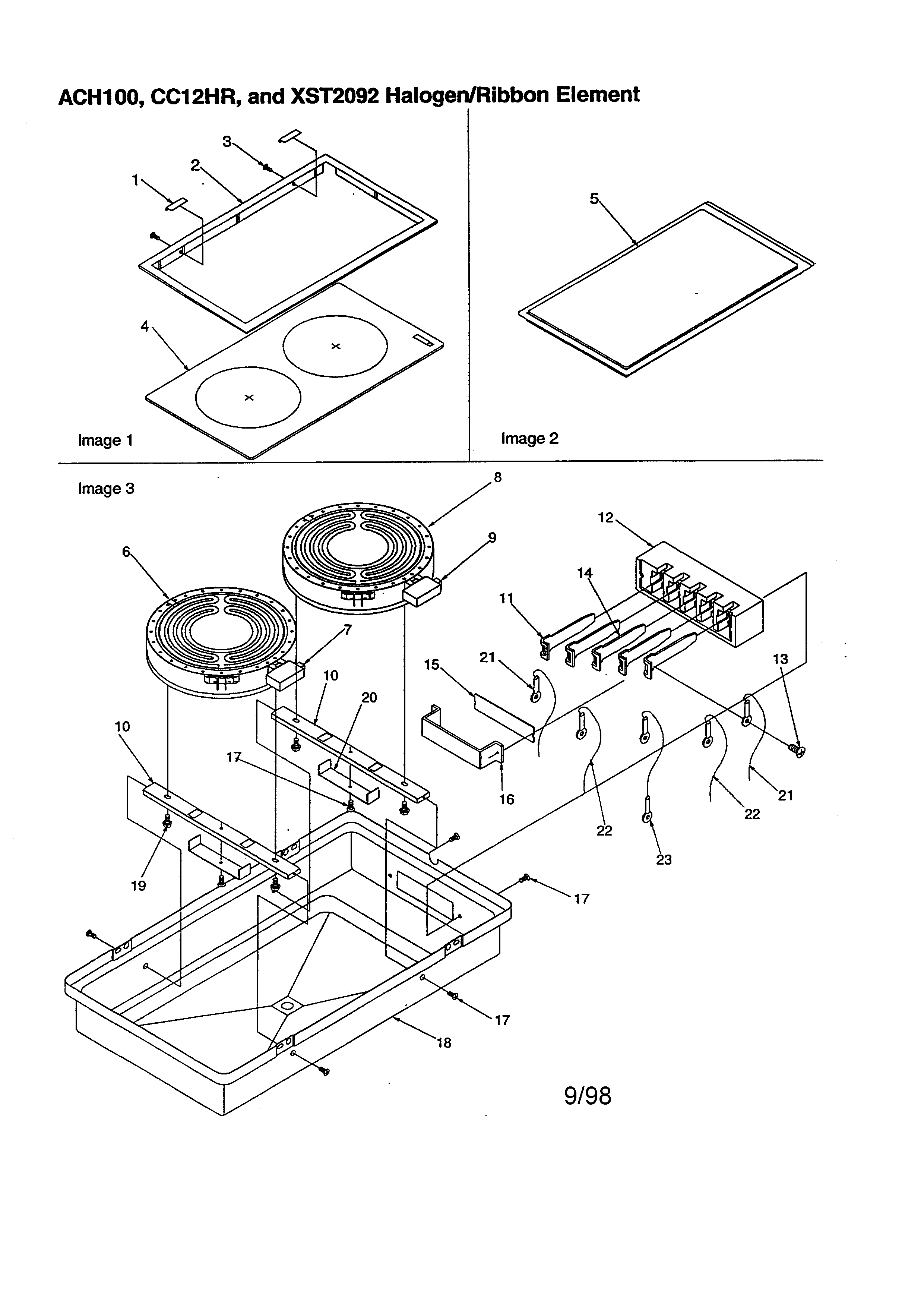 Halogen/ribbon element