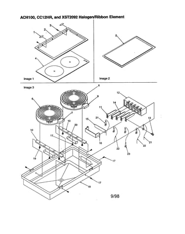 Halogen/ribbon element