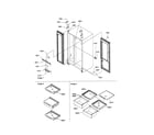 Kenmore 59658632890 lights/hinges/and shelving diagram