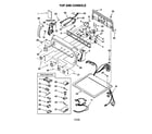 Kenmore 11078972892 top and console diagram