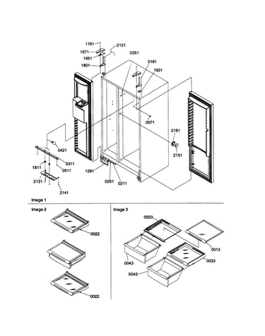 Refrigerator/freezer lights and hinges