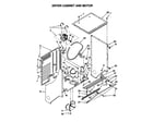 Kenmore 110088732791 dryer cabinet and motor diagram
