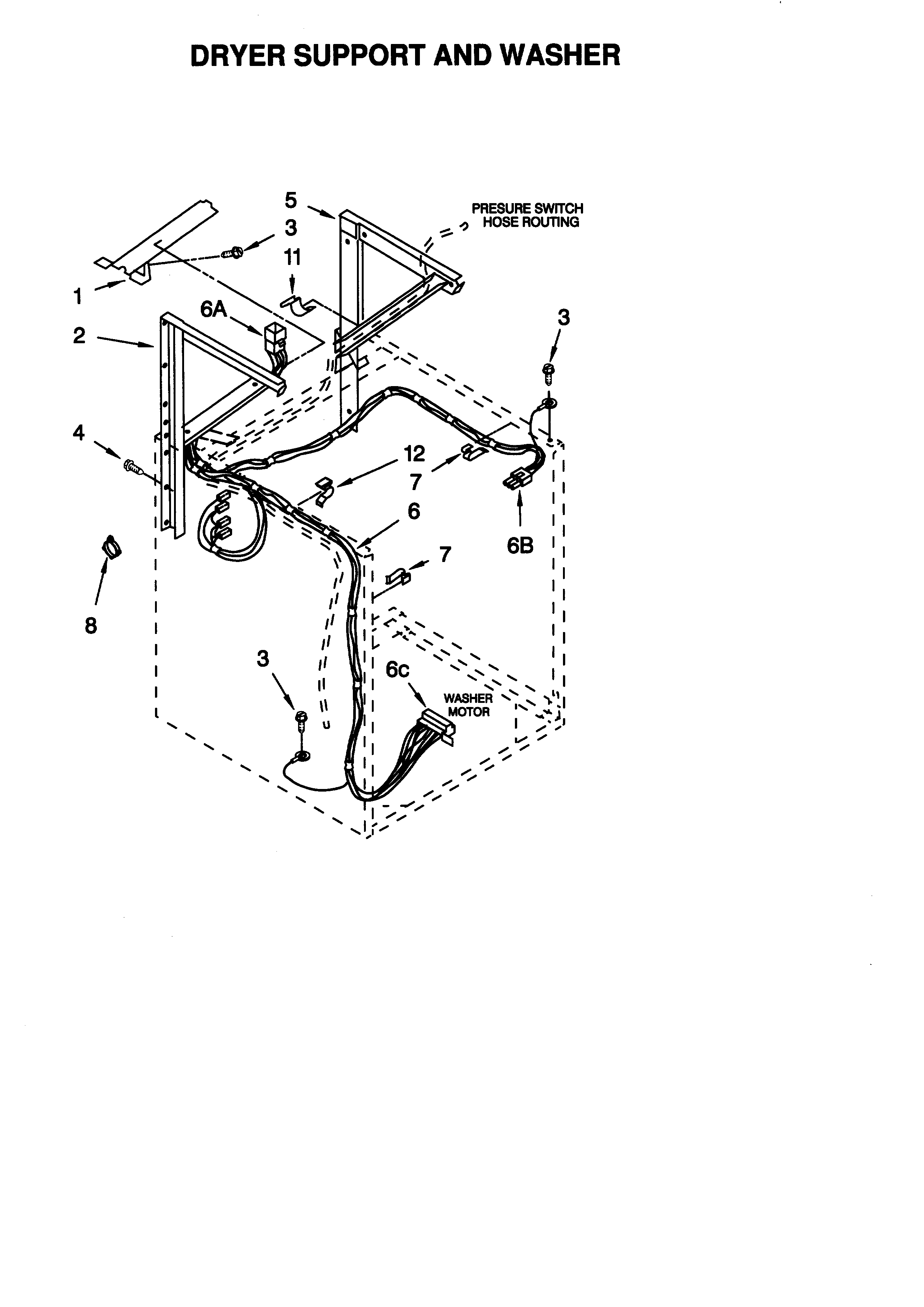 Dryer support and washer