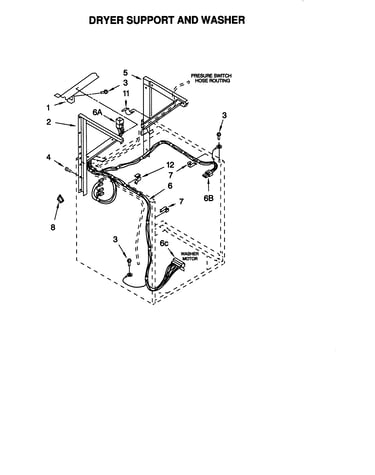 Dryer support and washer