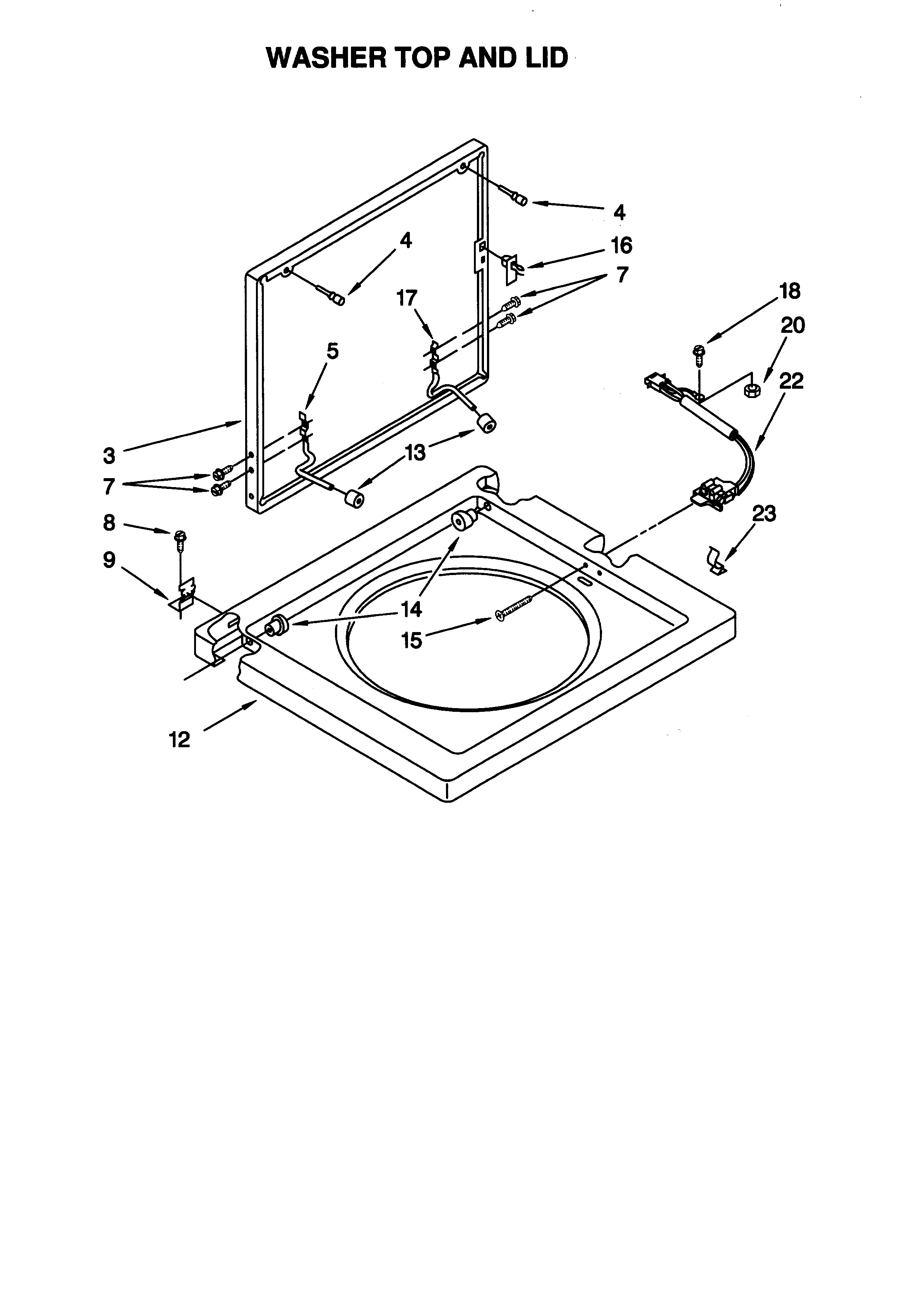 Washer top and lid