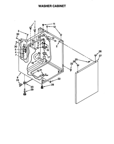 Washer cabinet
