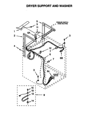 Dryer support and washer