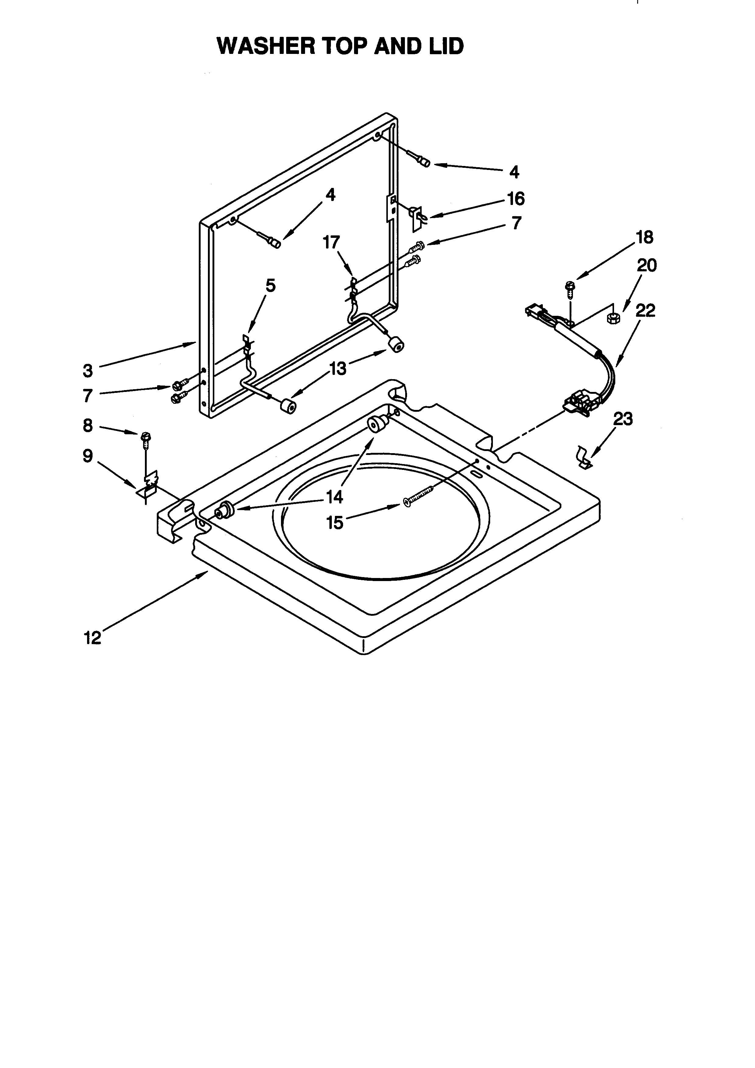 WASHER TOP AND LID