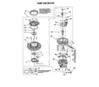 Whirlpool DU920PFGB0 pump and motor diagram