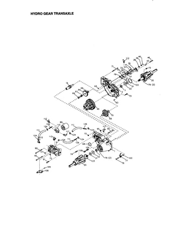 Hydro gear transaxle