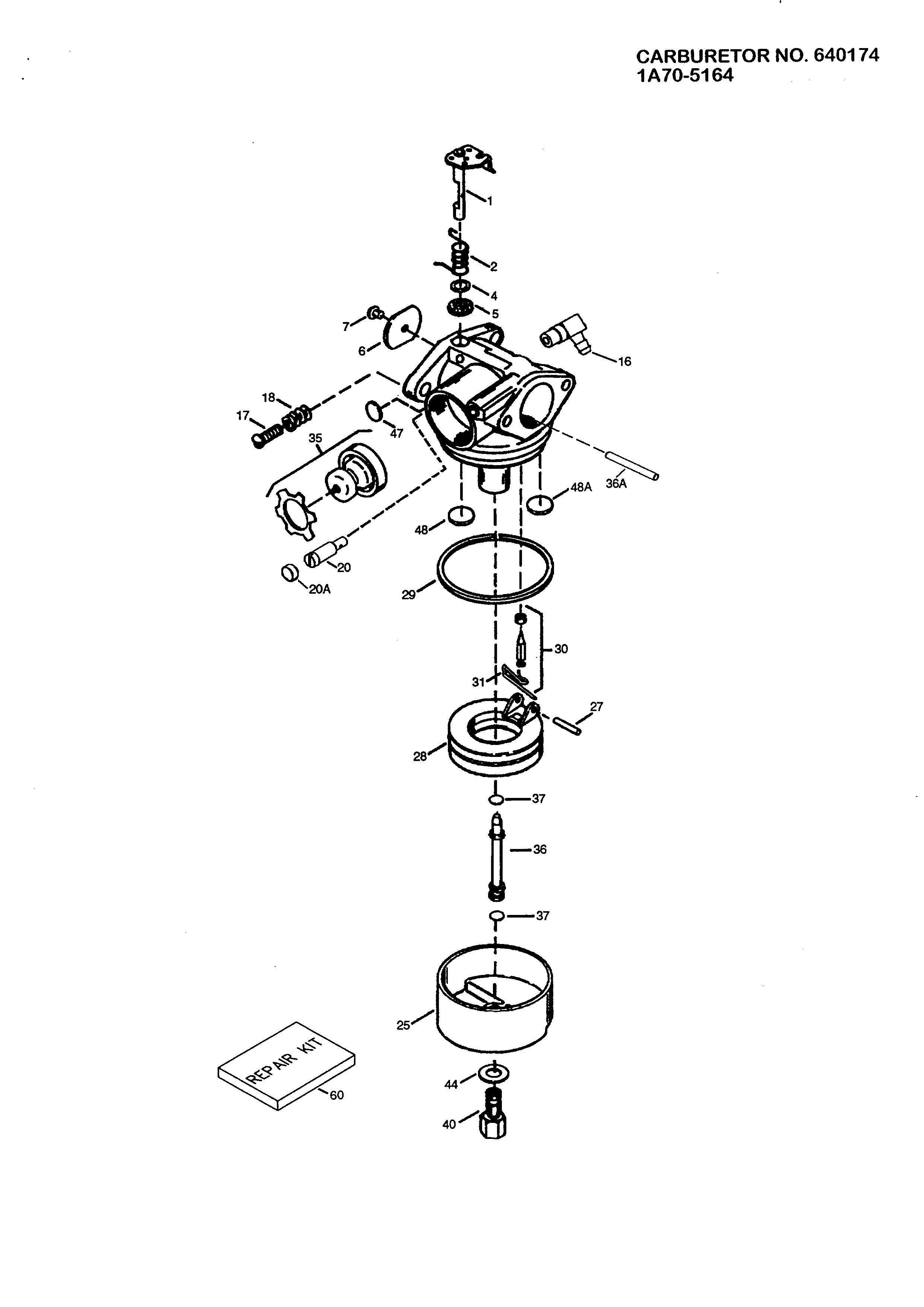 CARBURETOR 1A70-5164