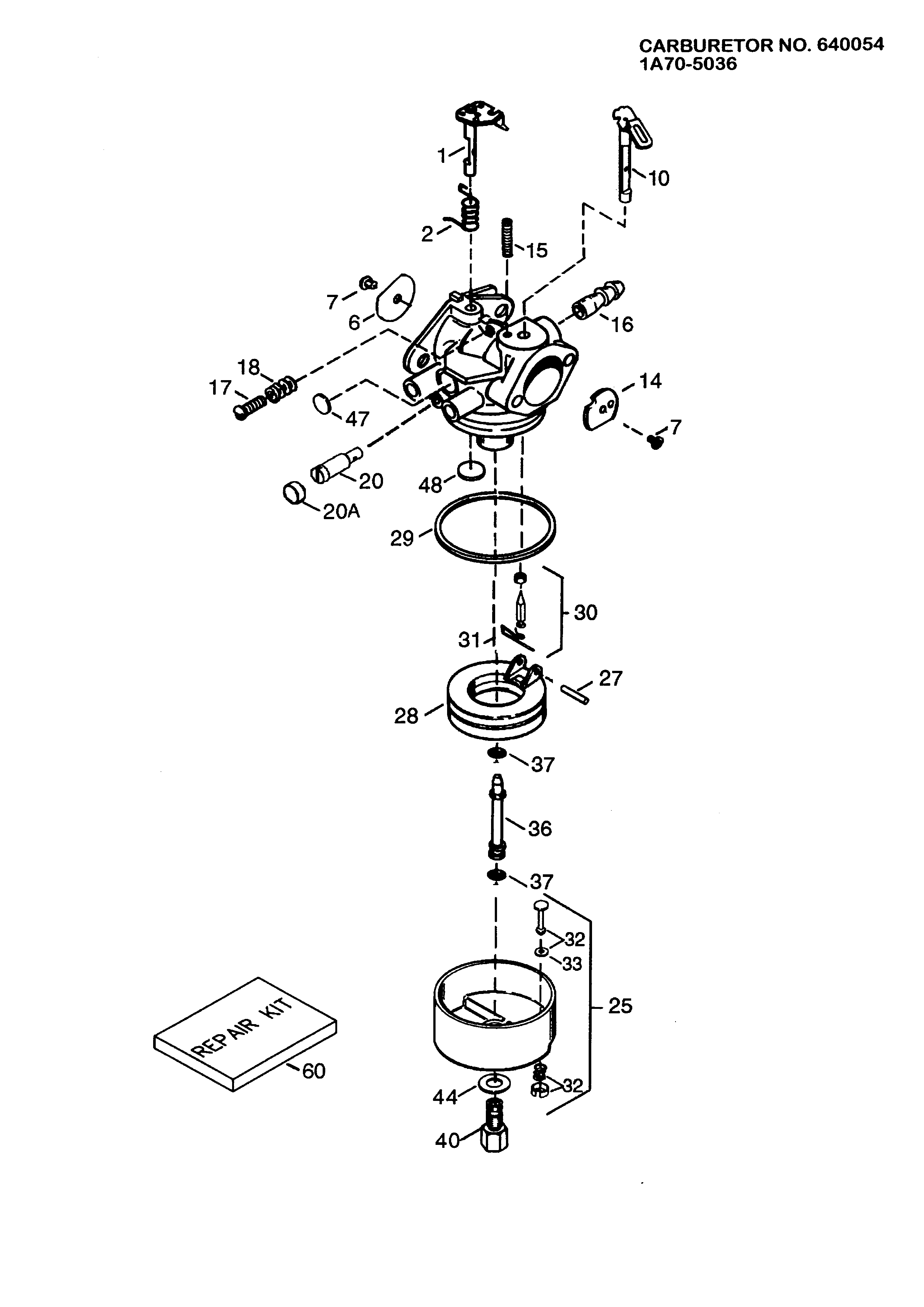 Carburetor 1a70-5036