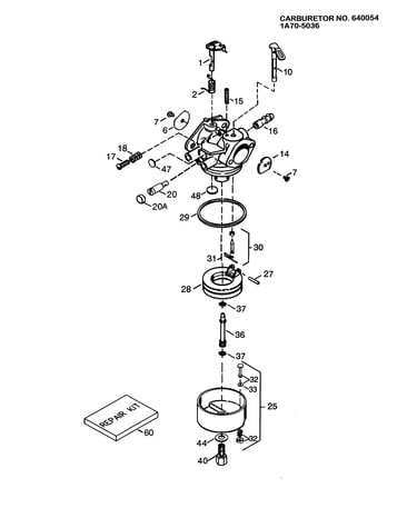 Carburetor 1a70-5036