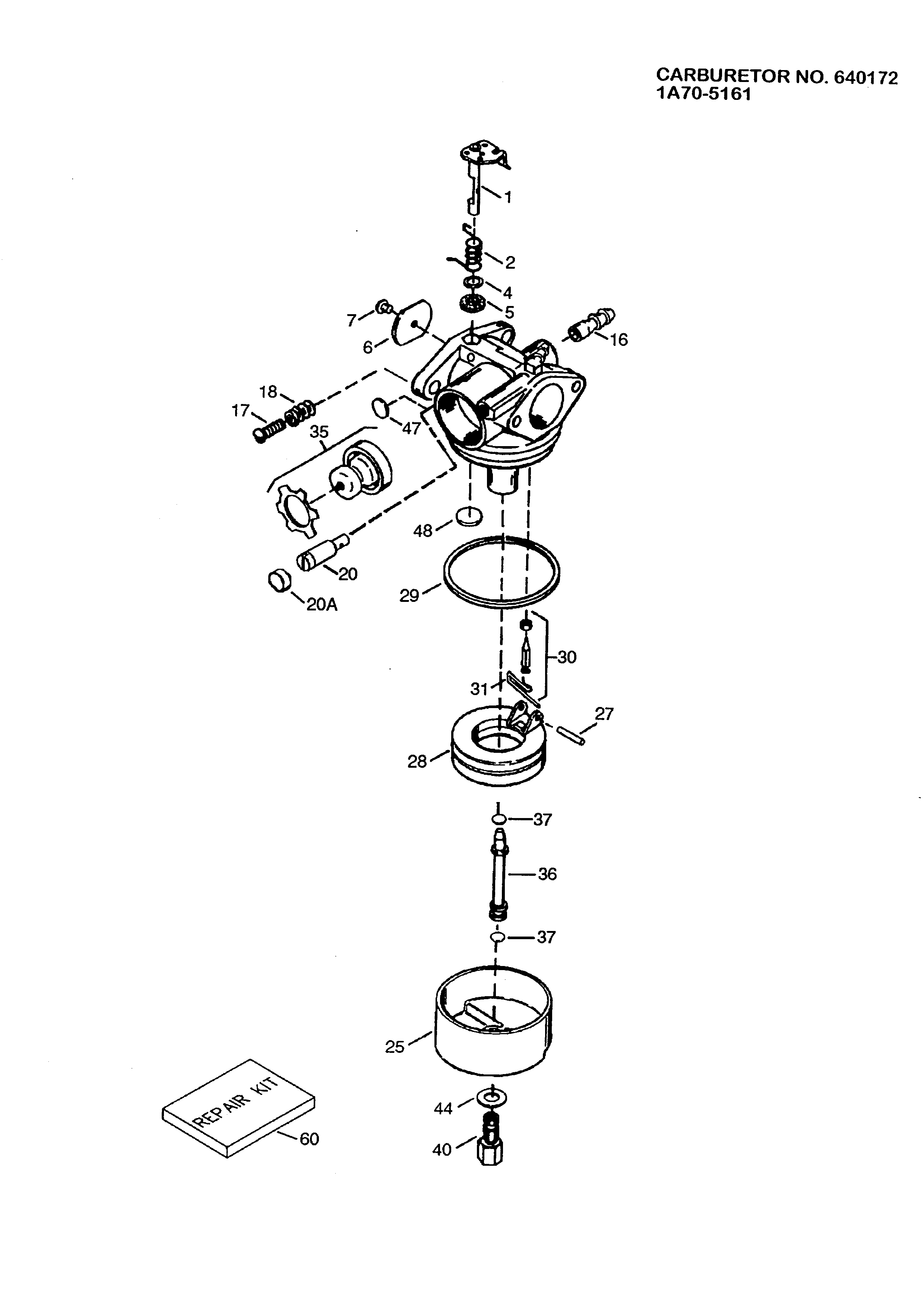 CARBURETOR 1A70-5161