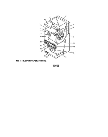 Blower evaporator coil