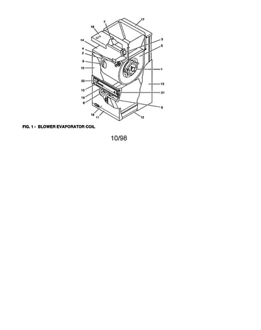Blower evaporator coil