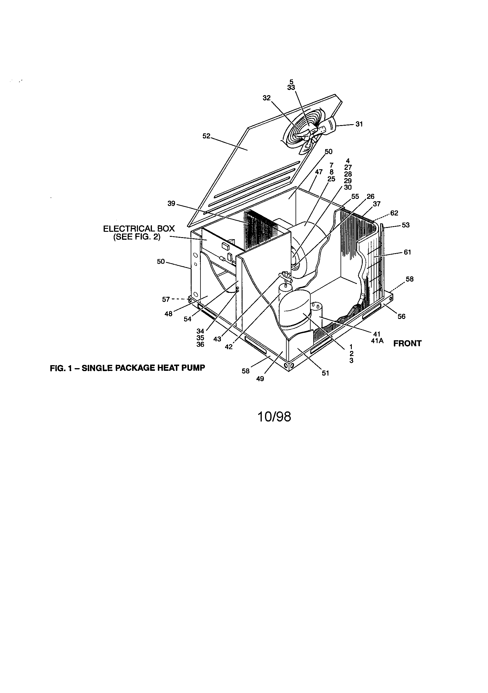 Single package heat pump