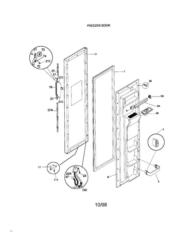 Freezer door