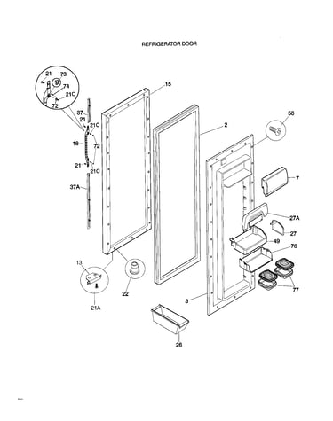 Refrigerator door
