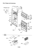 Door, hinges and accessories