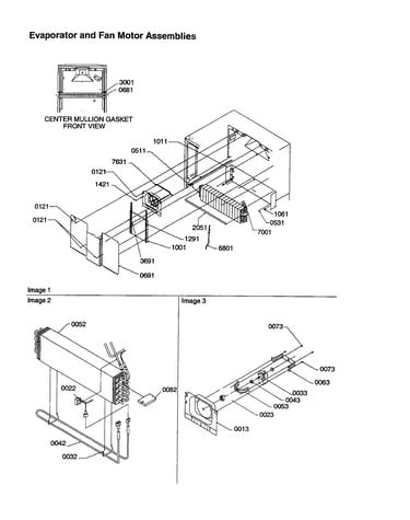 Evaporator and fan motor assemblies