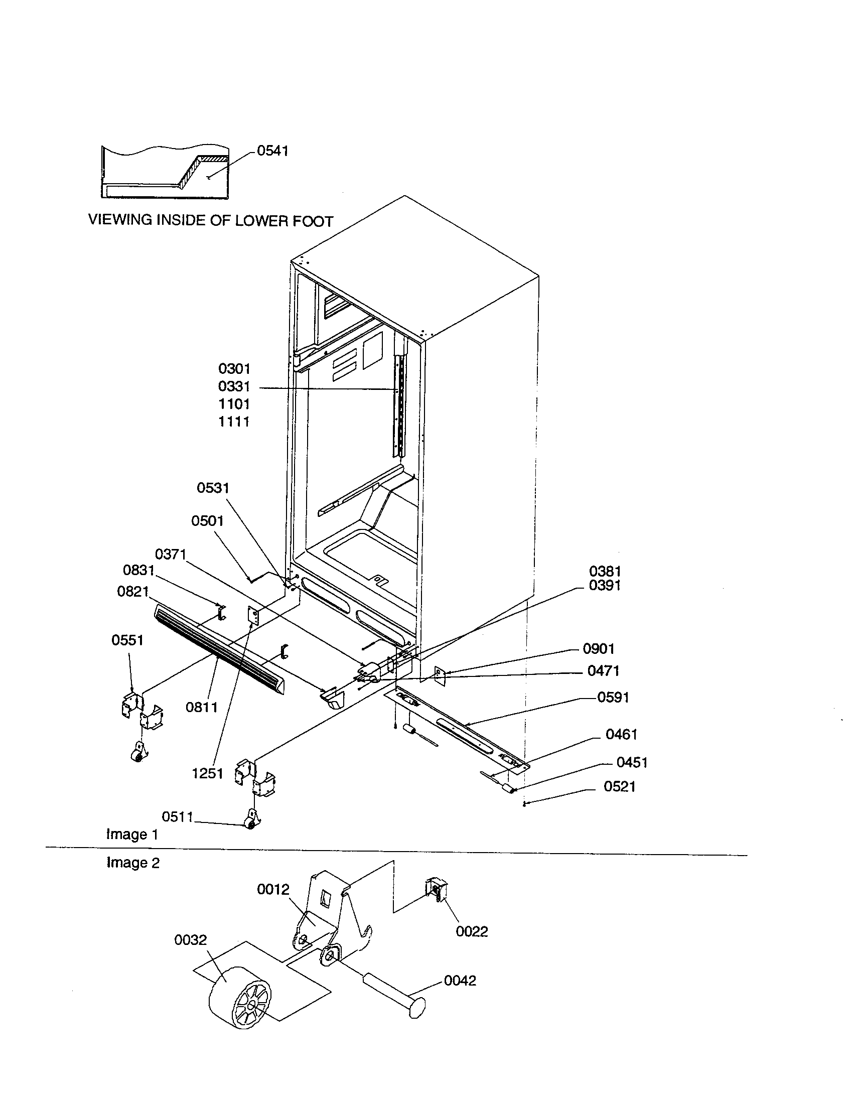 LADDERS/LOWER CABINET/ROLLERS