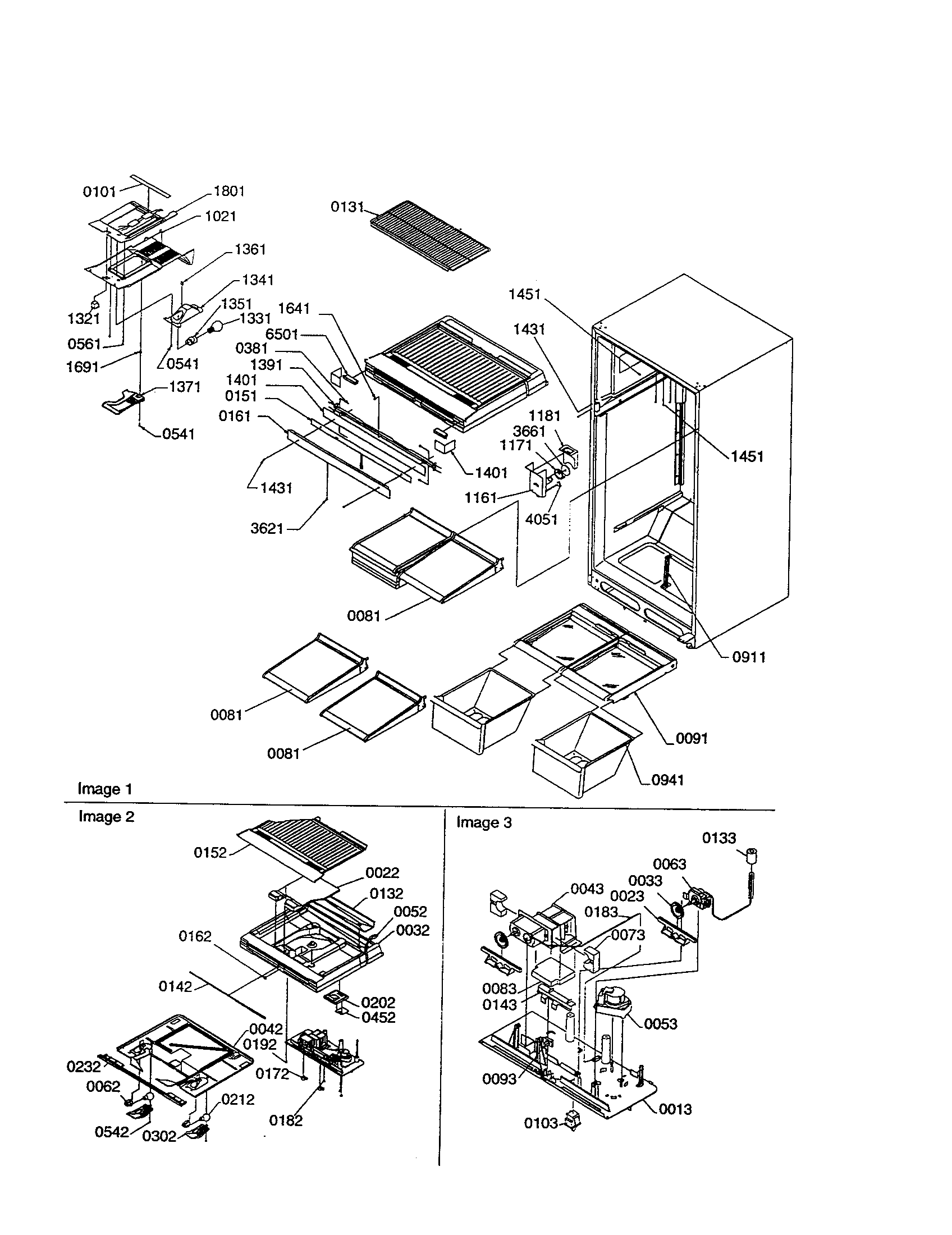 Interior cabinet/drain block