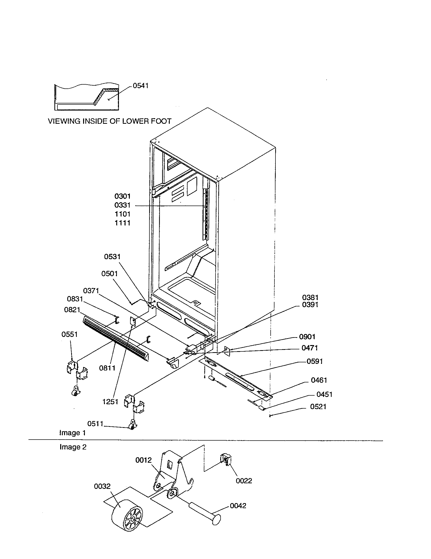 LADDERS/LOWER CABINET/ROLLERS